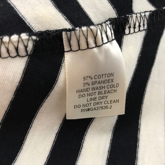 Monteau Black White Stripe Rayo Bodycon Maxi Dress - Picture 2 of 6